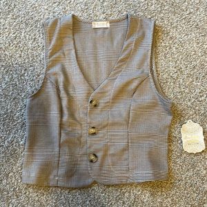 Altard State plaid shirt vest